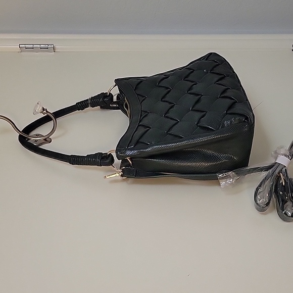 Like DREAMS Forest Green Woven Basketweave Satchel Shoulder Bag - Picture 3 of 10